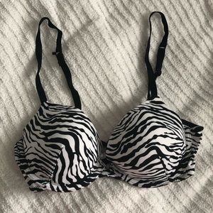zebra print bra